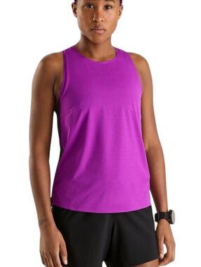 Arc'Teryx Norvan Tank Run Active Womens Medium Stretch Layers Hike Black Purple